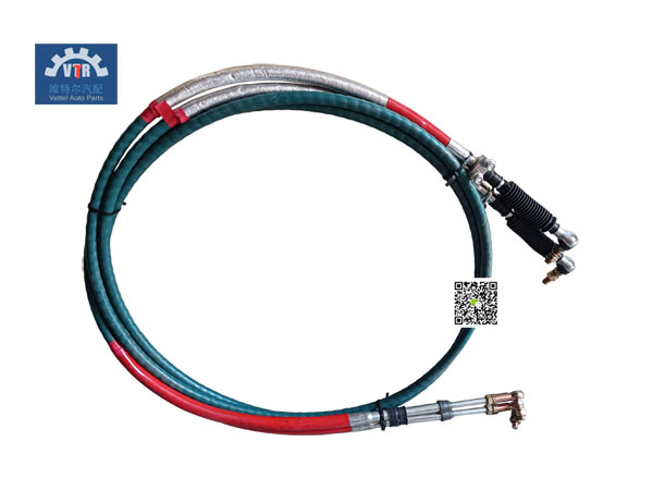 WG9725240266  选挡软轴总成（带隔热装置3400）Select soft shaft assembly  HOWO